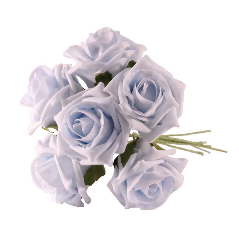 Artificial - Foam Tea Rose - Baby Blue