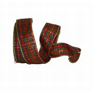 Wired Tartan Ribbon 38mmx10yd