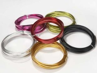 flat aluminium wire light gold 1mmx5mmx7.5mt
