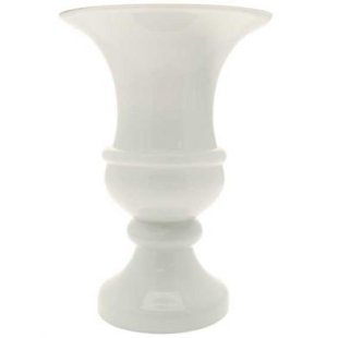 Urn - White Glass Urn