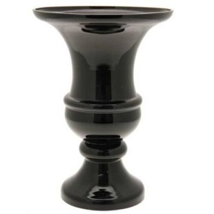 Urn - Black Glass