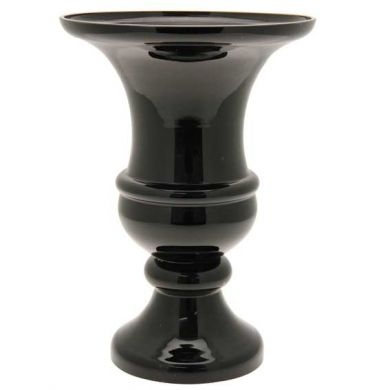 Urn - Black Glass