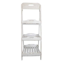 Wooden 3 Shelf Display Stand White