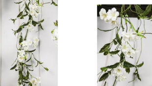 Wild Vine And Pink Cherry Blossom Garland