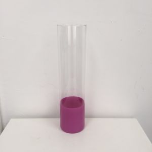 Cylinder Vase 40cm x 10cm Pink detail