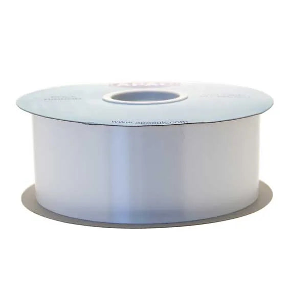 Poly satin ribbon white