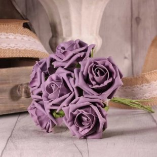 Foam Tea Rose x6 Mauve