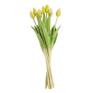 Real Feel Tulip Bunch White (43cm)