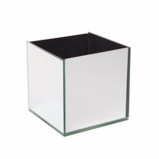 Mirrored Cube - Clear - 14cm