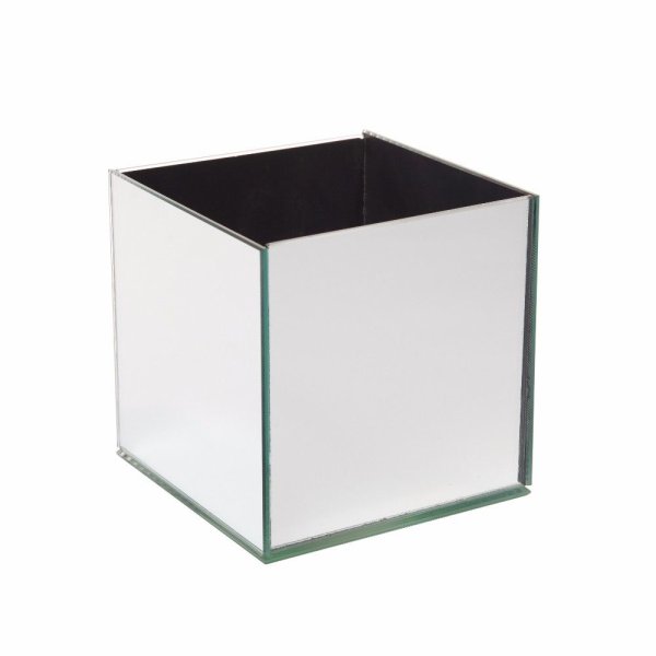 Mirrored Cube - Clear - 14cm