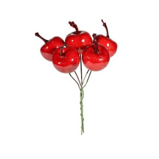 Apple Pick Bunch x 5 Red 2.5cm
