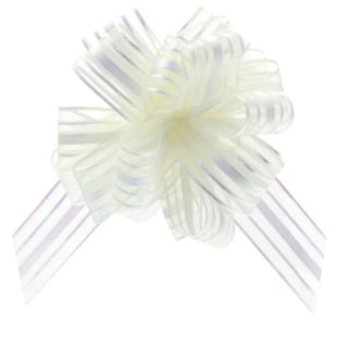 Ivory 31mm Single Organza Pull Bow