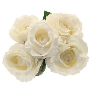 King Rose Bunch x 5 Cream (L60cm)