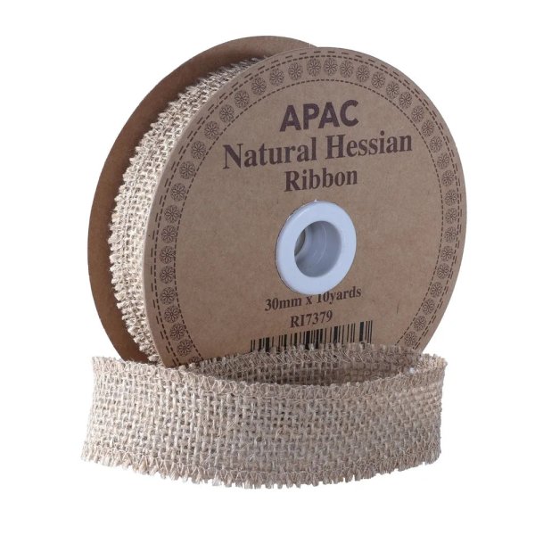 30mm x 10yds Natural Hessian