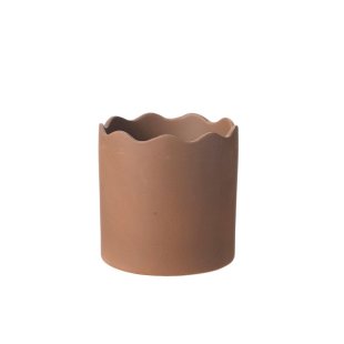 Wave Pot - Brick - H:13.5x:13.5cm -