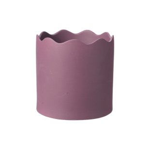 Wave Pot - Berry - H:17.5x:17.5cm - Pack of 8