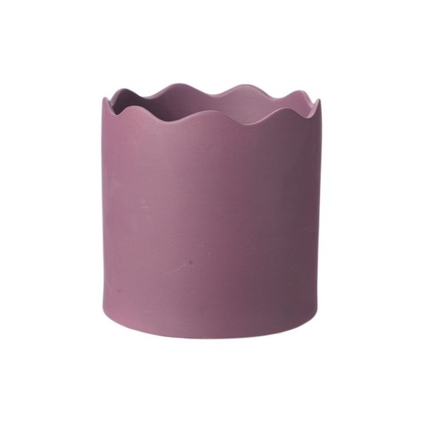 Wave Pot - Berry - H:17.5x:17.5cm - Pack of 8