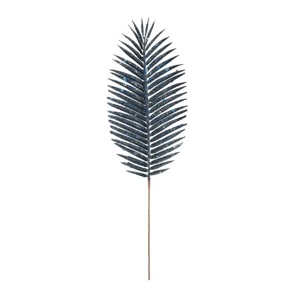 Glitter Palm Leaf Navy
