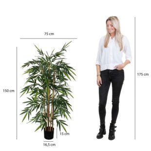 MICA DECORATIONS BAMBOO ARTIFICIAL PLANT - H150 X √ò75 CM - GREEN