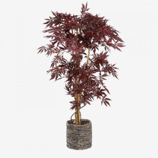 MICA DECORATIONS MAPLE ARTIFICIAL PLANT - H150 X √ò80 CM - RED