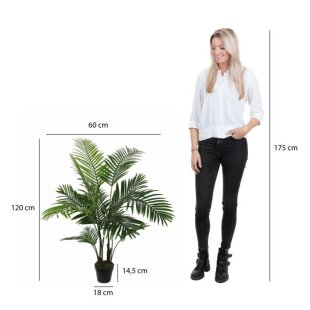 MICA DECORATIONS ARECA PALM ARTIFICIAL PLANT - H110 X √ò100 CM - GREEN