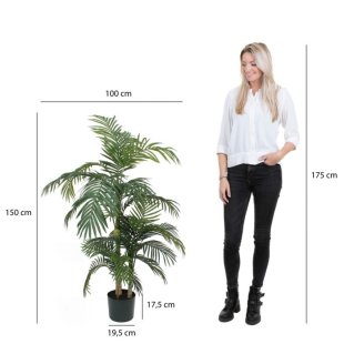 MICA DECORATIONS ARECA PALM ARTIFICIAL PLANT - H130 X √ò95 CM - GREEN