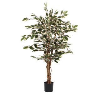 MICA DECORATIONS FICUS ARTIFICIAL PLANT - H110 X √ò70 CM - GREEN VARIEGATED