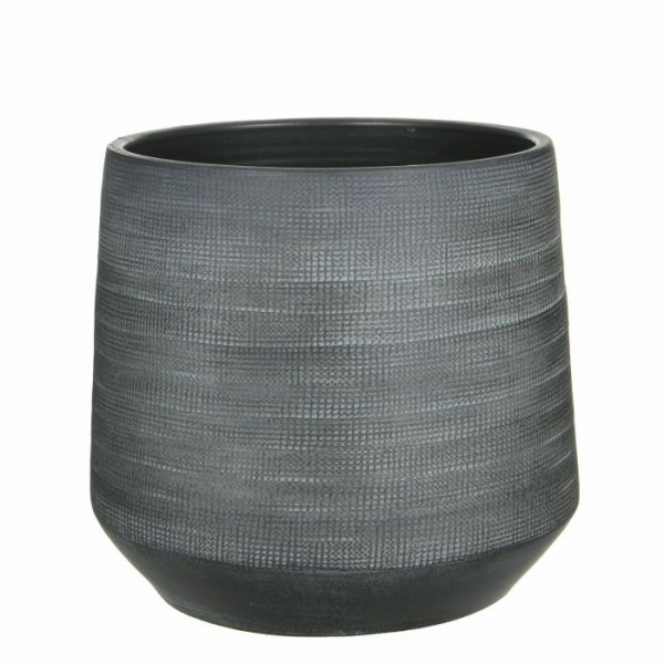 MICA DECORATIONS GUIDO PLANT POT - H32 X √ò36 CM - TERRACOTTA - GREY