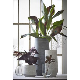 MICA DECORATIONS GUIDO PLANT POT - H32 X √ò36 CM - TERRACOTTA - OFF WHITE