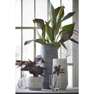 MICA DECORATIONS GUIDO PLANT POT - H17 X √ò19 CM - TERRACOTTA - OFF WHITE
