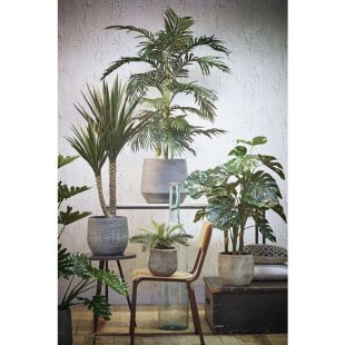 MICA DECORATIONS GUIDO PLANT POT - H17 X √ò19 CM - TERRACOTTA - OFF WHITE