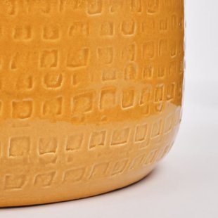 MICA DECORATIONS FLOYD PLANT POT - H21 X √ò24 CM - OCHRE