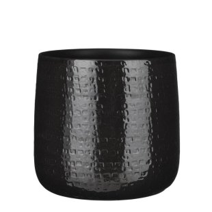 MICA DECORATIONS FLOYD PLANT POT - H30x32 CM - BLACK