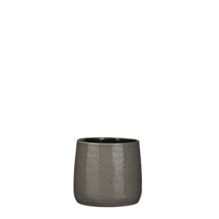 MICA DECORATIONS FLOYD PLANT POT - H17 X √ò19 CM - GREY