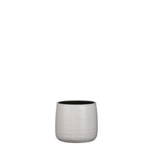 MICA DECORATIONS FLOYD PLANT POT - H15x17 CM - WHITE