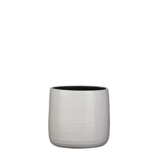 MICA DECORATIONS FLOYD PLANT POT - H21 X √ò24 CM - WHITE