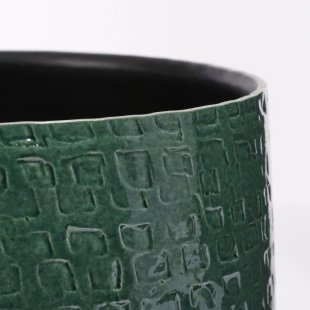 MICA DECORATIONS FLOYD PLANT POT - H21 X √ò24 CM - GREEN