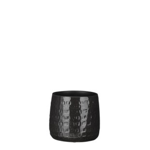MICA DECORATIONS FLOYD PLANT POT - H13x15 CM - BLACK