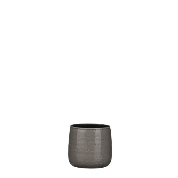 MICA DECORATIONS FLOYD PLANT POT - H13x15 CM - GREY
