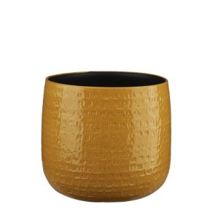MICA DECORATIONS FLOYD PLANT POT - H23,5 X √ò28 CM - OCHRE