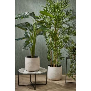 MICA DECORATIONS FLOYD PLANT POT - H23,5 X √ò28 CM - WHITE