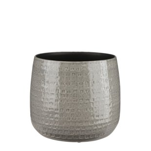 MICA DECORATIONS FLOYD PLANT POT - H23,5 X √ò28 CM - GREY