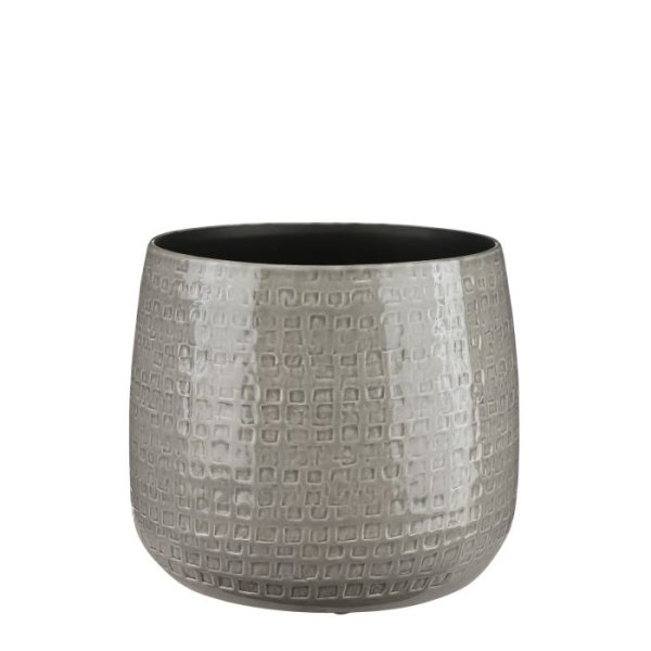 MICA DECORATIONS FLOYD PLANT POT - H23,5 X √ò28 CM - GREY