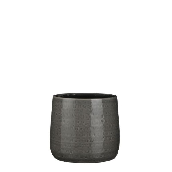 MICA DECORATIONS FLOYD PLANT POT - H21 X √ò24 CM - GREY