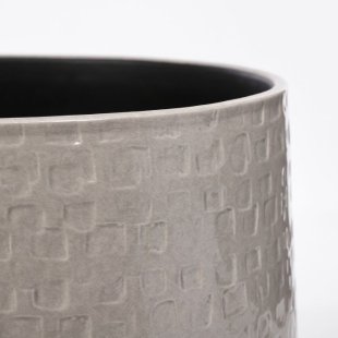 MICA DECORATIONS FLOYD PLANT POT - H21 X √ò24 CM - GREY