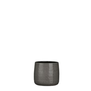 MICA DECORATIONS FLOYD PLANT POT - H15x17 CM - GREY