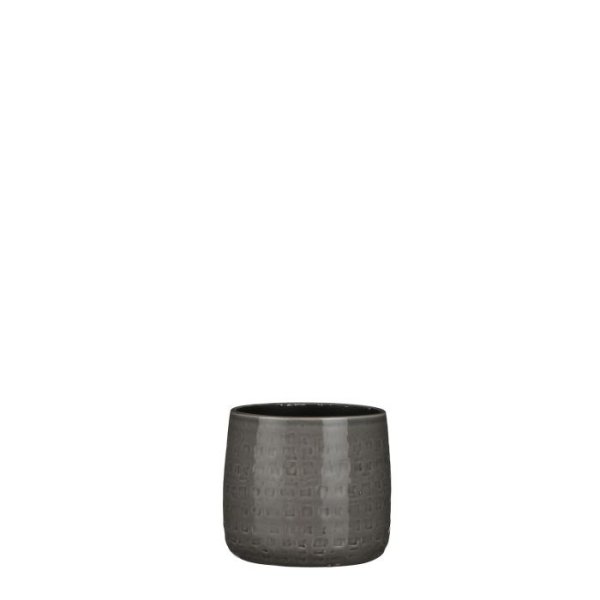 MICA DECORATIONS FLOYD PLANT POT - H15x17 CM - GREY