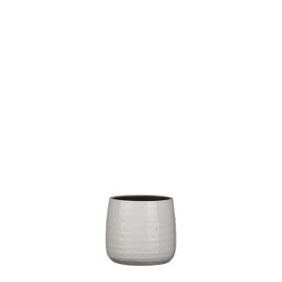MICA DECORATIONS FLOYD PLANT POT - H13x15 CM - WHITE