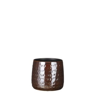 MICA DECORATIONS FLOYD PLANT POT - H13x15 CM - BROWN
