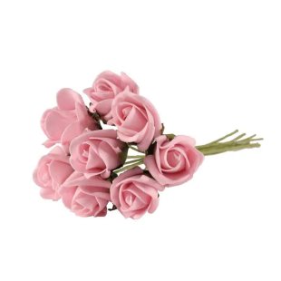 Foam Tea Rose Bud x8 Baby Pink